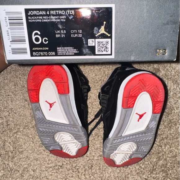 Kids 2024 JORDAN 4 RETRO TD - Picture 4 of 4